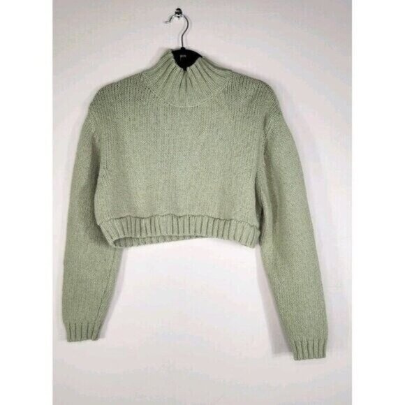 Woolrich Turtleneck Tweed Cropped Sweater Size S/M - Picture 1 of 8